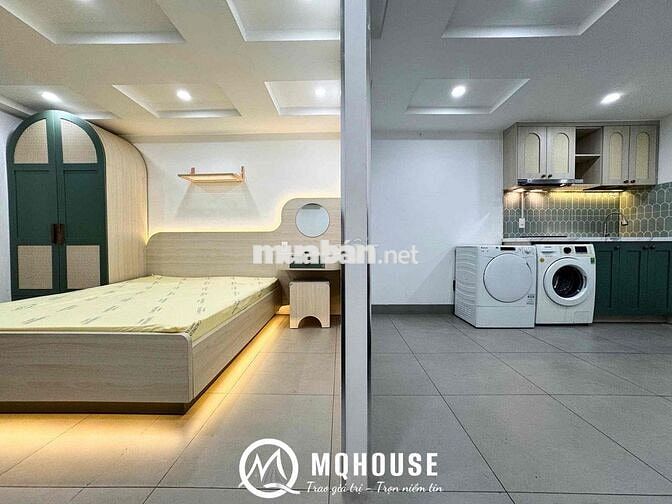 Căn hộ Studio tách bếp mới 100% máy giặc riêng sát CV Lê Thị Riêng