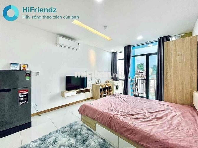 CHO THUÊ CH STUDIO BALCON CAO CẤP MÁY GIẶT RIÊNG NGAY NGÃ TƯ HÀNG XANH