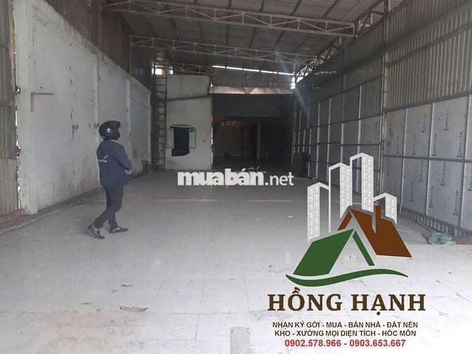 KHO XƯỞNG 920 M2 - PHAN VĂN HỚN - BÀ ĐIỂM - 28 TRIỆU / THÁNG