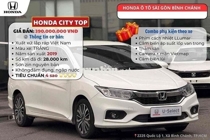 Honda City 2019 1.5 TOP Xe Đẹp Chính Hãng Giá Tốt