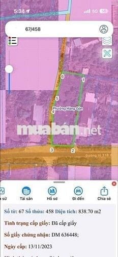 Ông chú cần bán 838m2, 15x50m(phường Hàng Gòn)