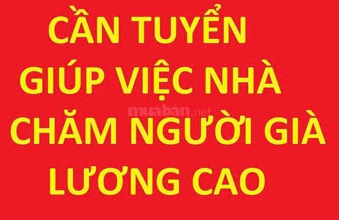 GĐ sếp tuyến gấp giúp việc đi về, ở lại, chăm người già, lương cao