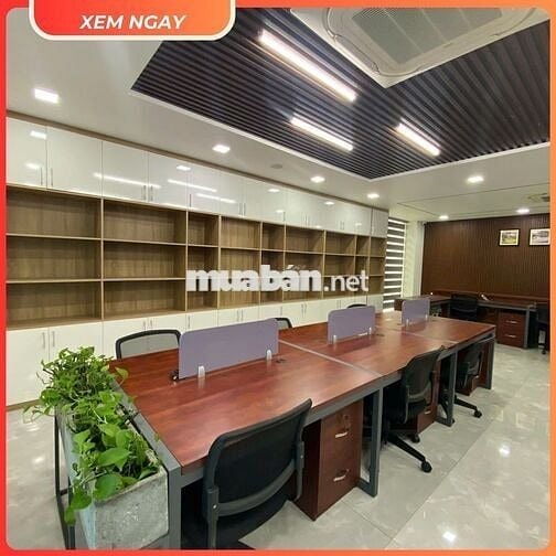 Cho thuê văn phòng 120m² – setup sẵn, tiện nghi, Liền kề Vạn Phúc