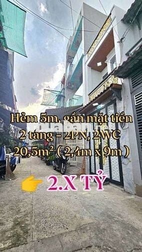 Bán nhà Bình Tân, Hẻm 5m Đs 12 ngay Tân Kỳ Tân Quý, Aeon Mall - 350