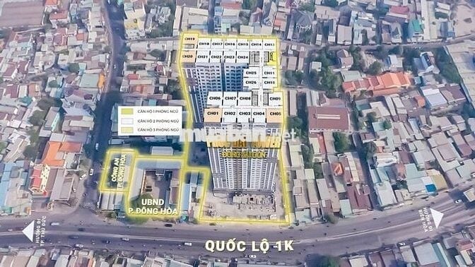 Căn 2PN2WC 60m2 chỉ 2 tỷ 50 triệu đã sổ  ngay đại học quốc gia Thủ Đức