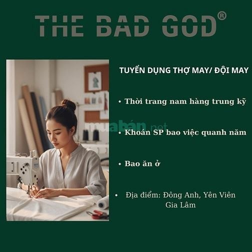 Tuyển dụng nhân viên May bao việc quanh năm bao ăn ở
