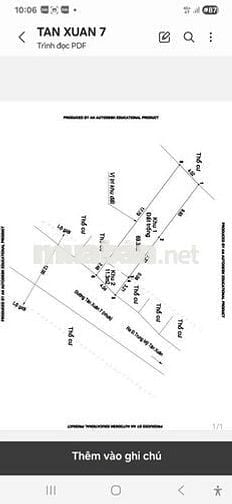 Đất thổ cư mặt tiền Tân Xuân 7, SHR, 4m x 20m, 4.2 tỷ