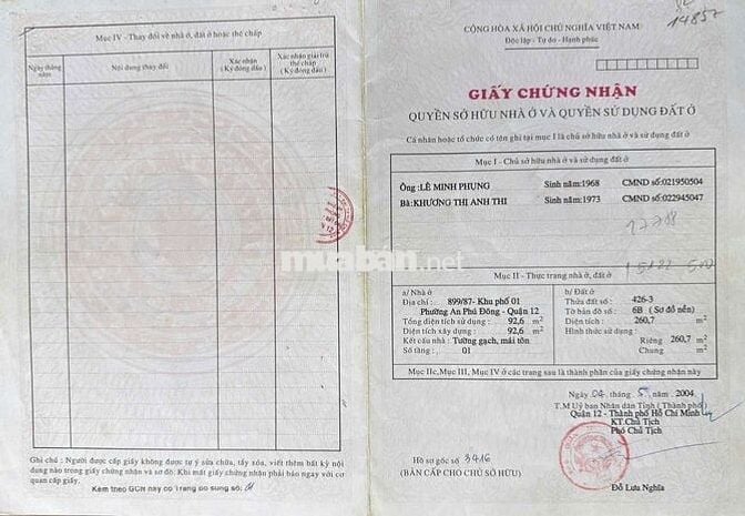 Bán lô đất đường an phú đông 3, dt 259 m2, gần chơj và các tiện ích