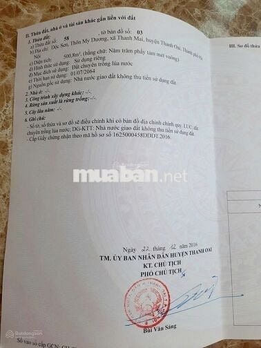 Đất đẹp giá rẻ mặt đường 6m, 508m² vuông vắn, gần khu Vin đầu tư