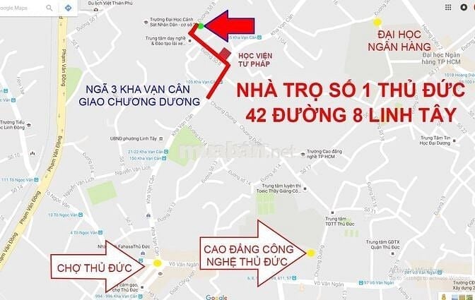 Nhà trọ trung tâm Linh Tây, Thủ Đức có gác, an ninh thoáng mát