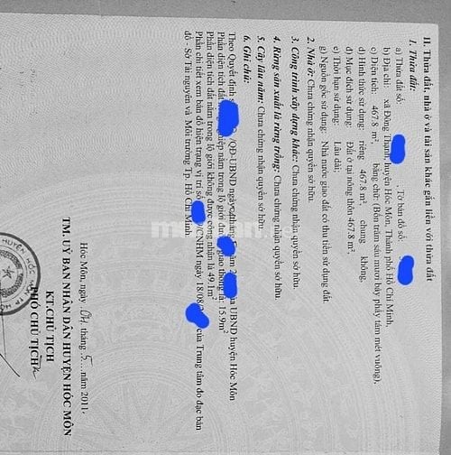 🌿 BÁN ĐẤT CHÍNH CHỦ XÃ ĐÔNG THẠNH, HÓC MÔN – 532M², SỔ HỒNG RIÊNG