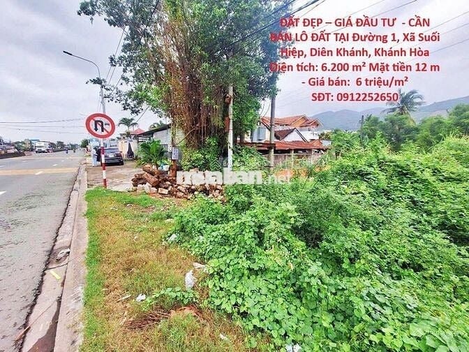 CẦN BÁN LÔ ĐẤT TẠI Đường 1, Xã Suối Hiệp, Diên Khánh, Khánh Hòa