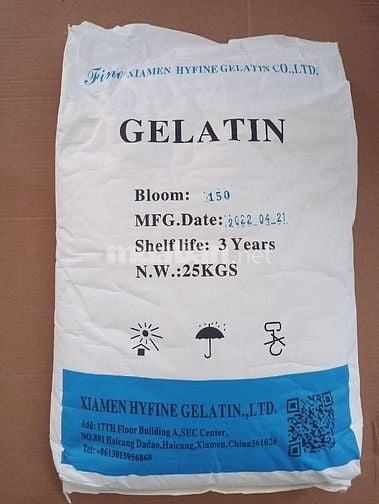 Ở đây có bán Gelatine 150 bloom 30 mesh