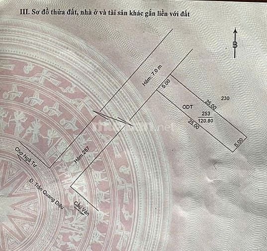 Bán đất nền full thổ cư, mặt tiền hẻm đường nhựa rộng 7m