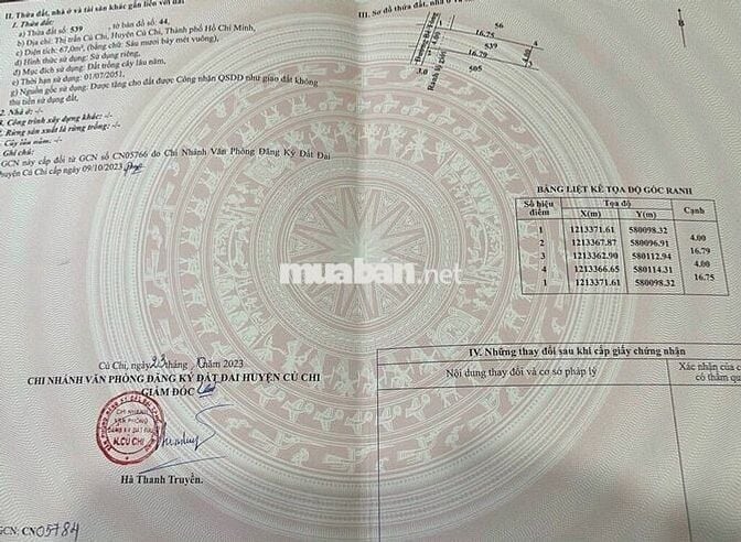 CHÍNH CHỦ: Bán nhà nát Thị Trấn Củ Chi, 67m2(4x17)m kiên cố SHR 935tr