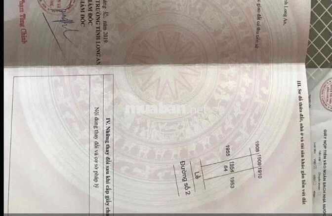 Bán đất Gấp đất  trung tâm thị trấn Thủ Thừa - KP2