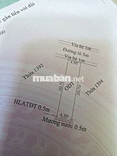 CẦN BÁN ĐẤT TRUNG TÂM LÁI THIÊU CÁCH CHỢ 300M KDC BÀN CỜ