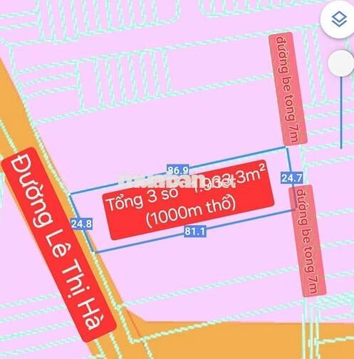 Bán Đất Mặt Tiền Lê Thị Hà Hóc Môn