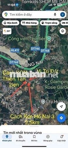 Đất thổ cư phường Trảng Dài 108m2 giá 888tr