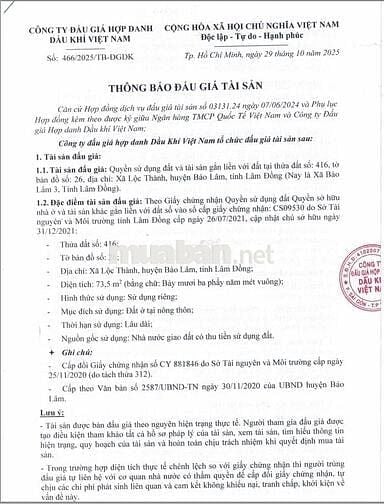 BĐS Xã Lộc Thành, huyện Bảo Lâm, Lâm Đồng (Xã Bảo Lâm 3, Lâm Đồng)