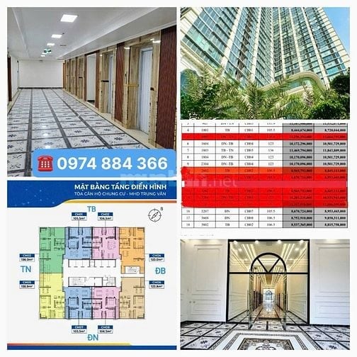 Căn hộ chung cư MHD Trung Văn. 106m2- 3N,2vs. giá 83tr/m2