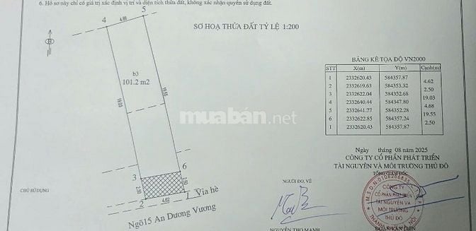 Chính Chủ Gửi Bán Lô Đất Số 40 Ngõ 15 An Dương Vương - Phường Tây Hồ