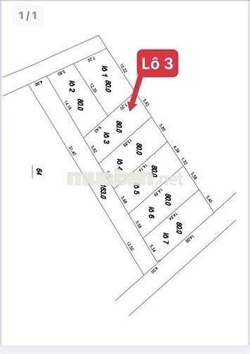 bán lô 80m2 đất xâm xuyên đường rộng 4m giá 2.950tr