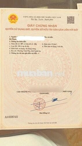 BÁN LÔ ĐẤT VỊ TRÍ ĐẸP Tại Khối Xuân Hương, P.Nghi Đức,TP.Vinh, Nghệ An