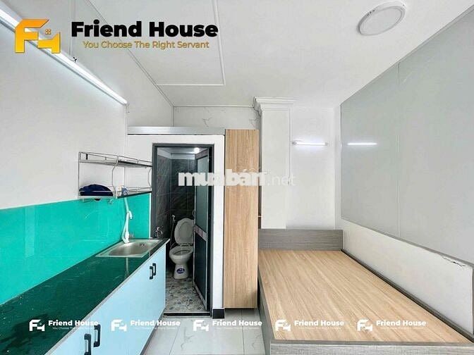 Studio full nội thất cửa sổ trời