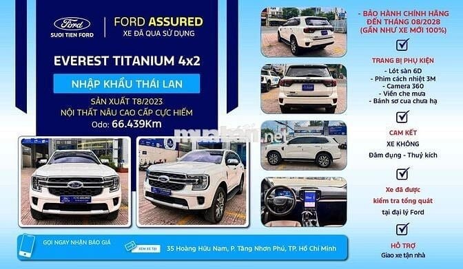 Ford Everest 2023 Titanium 2.0L 4x2 AT - 66439 km