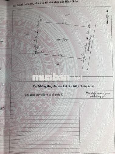 Chính chủ bán gấp ô đất 375 m2 khu khoáng nóng Thanh Thuỷ Phú thọ