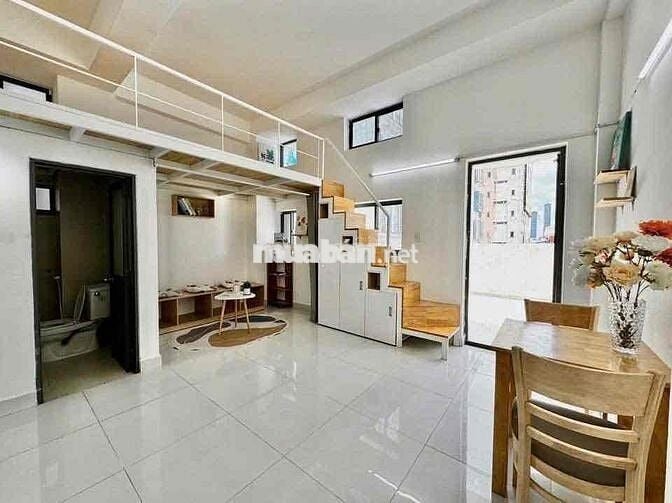 Cho Thuê Căn Hộ Có Gác Ban Công Mới Gần Etown Cộng Hoà Giá Rẻ