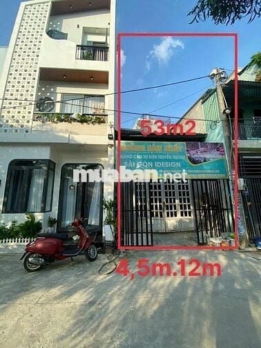 Bán đất hẻm 6m 105 Vườn Lài, DT: 4,5x12m. (52m2) Tặng kho trên đất.