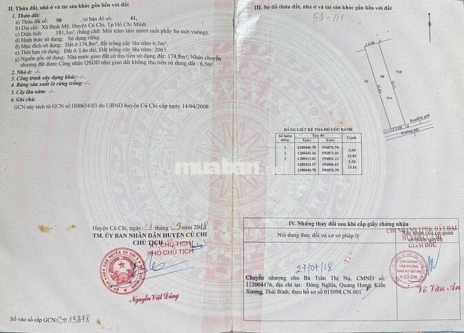 bán đất thổ cư xây dựng ngay 5,5x33=181m2 Bình Mỹ - Củ Chi