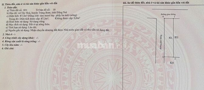 Lô góc 2 MT ngay KCN Bàu Xéo,Vành Đai 4,Khu Dân Cư, sổ hồng riêng sẵn!