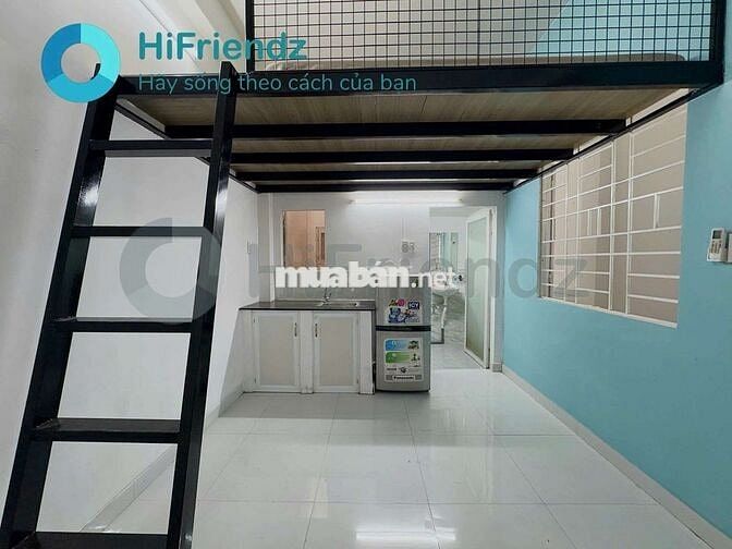 Phòng trọ có gác 5 phút ra ngã tư hành xanh full nội thất  Gần UTH UEF