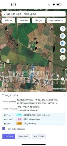 Gía Siêu Ngộp 15x85(1262m2) Hẻm Lý Thái Tổ Tân Tiến LaGi Gần Biển