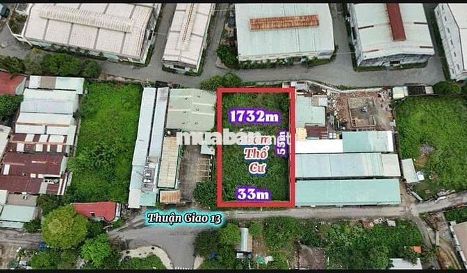 BÁN LÔ ĐẤT 1732m  XÂY BIỆT THỰ NHÀ VƯỜN KHO XƯỞNG QUÁ OK