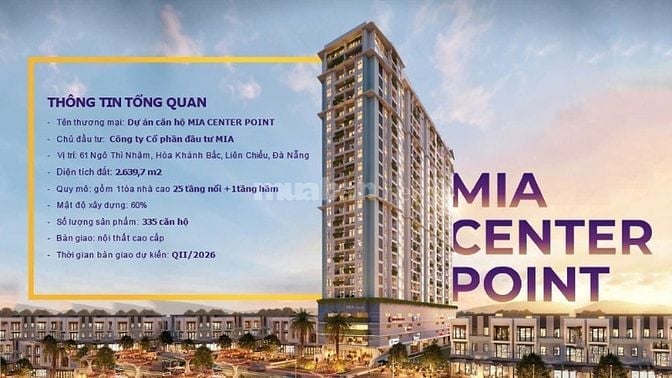 Chưa đến 3 tỷ nhận ngay căn hộ 2 PN Đà Nẵng MIA Center, sổ vĩnh viễn