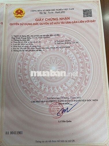 🆘CHÍNH CHỦ GỬI BÁN ĐẤT ĐƯỜNG LÝ THƯỜNG KIỆT,GẦN CHỢ BỆNH VIỆN HÓC MÔN