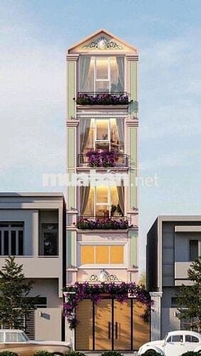 CHO THUÊ NHÀ HXH NGUYỄN HỮU CẢNH QBT,  DT 5x12M, 5 LẦU, FULL NỘI THẤT