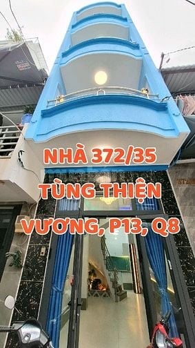 Nhà 373/35 Tùng Thiện Vương, P13, Q8. Trệt, 3 lầu, ST, 3mx9m, 5PN, 4WC