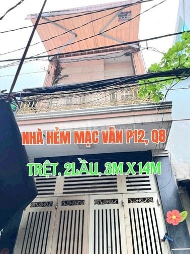 Cần bán gấp nhà 1trệt, 2 lầu, Sân thượng, Hẻm Mạc Vân P12, Q8. N3mx14m