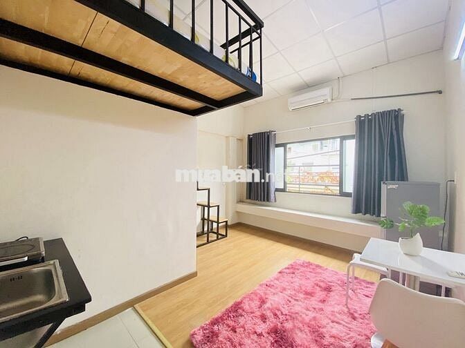 PHÒNG DUPLEX BANCON FULL NỘI THẤT NGAY HỌC VIỆN CÁN BỘ PHẠM VĂN ĐỒNG