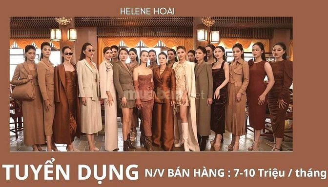 HELENE HOAI cần tuyển Nữ Nhân Viên Bán Hàng - Làm việc tại Hà Nội