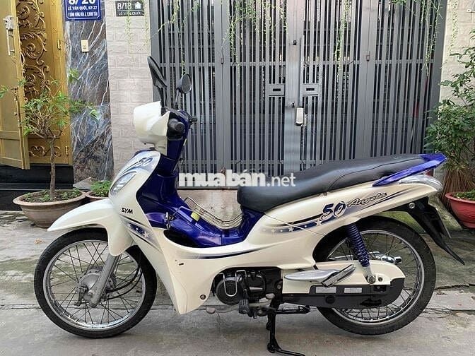 SYM Angela 50cc xanh trắng Zin100% bs.Tp đẹp 95%