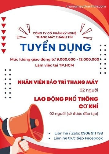 LAO ĐỘNG PHỔ THÔNG NGÀNH CƠ KHÍ - KHÔNG YÊU CẦU KINH NGHIỆM