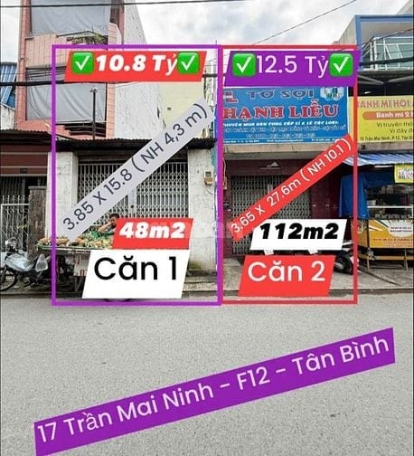 Bán nhà 17 Trần Mai Ninh, P.12, Q.Tân Bình, khu Bàu Cát, giá tốt