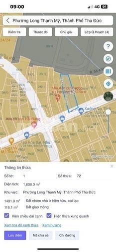 Bán gấp đất Mặt tiền đường Số 1 - khu Hoàng Hữu Nam, Long Thạnh Mỹ,