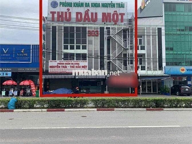 Mặt Tiền Ql13 ngay Phố Ngân Hàng , Becamex Tower. 15x16m 4 tầng